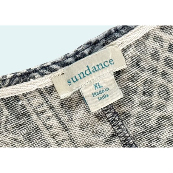 SUNDANCE Boho Short Sleeve V Neck Embroidered T Shirt Top Blouse Sz XL - Picture 5 of 8